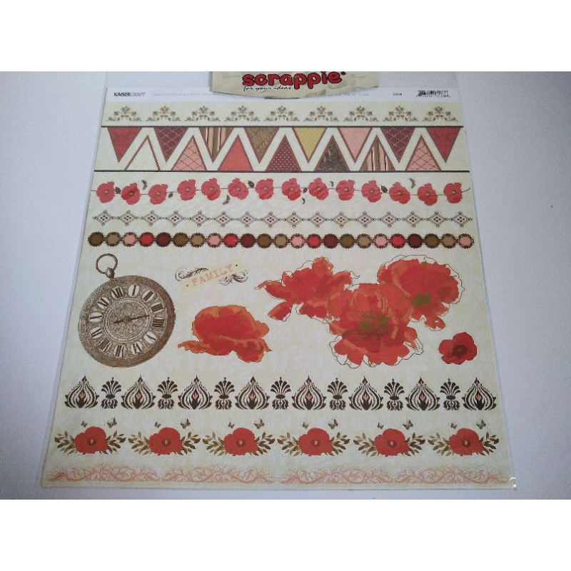 

sticker bunga merah