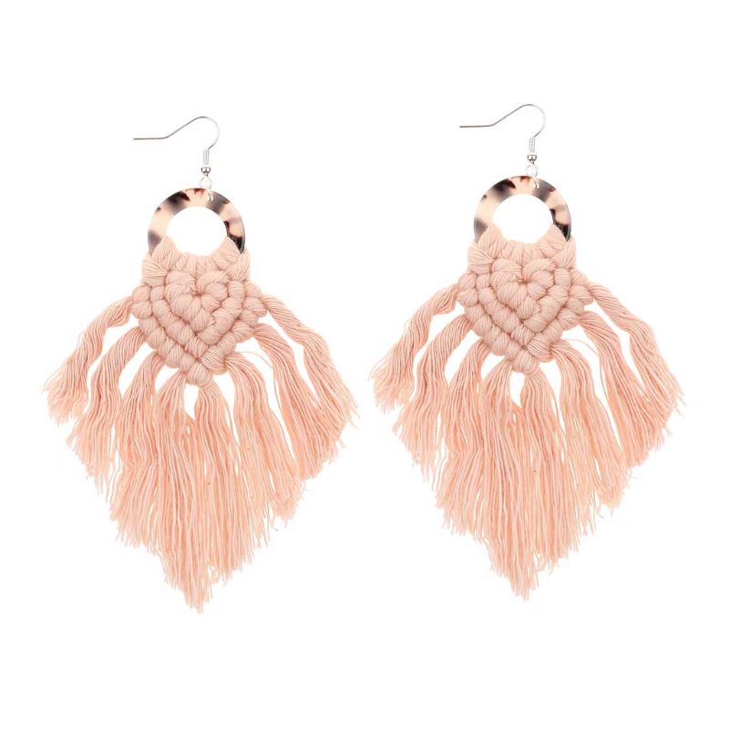 SIY  Fashion Vintage Women Boho Bohemian Earrings Long Tassel Fringe Dangle Earrings