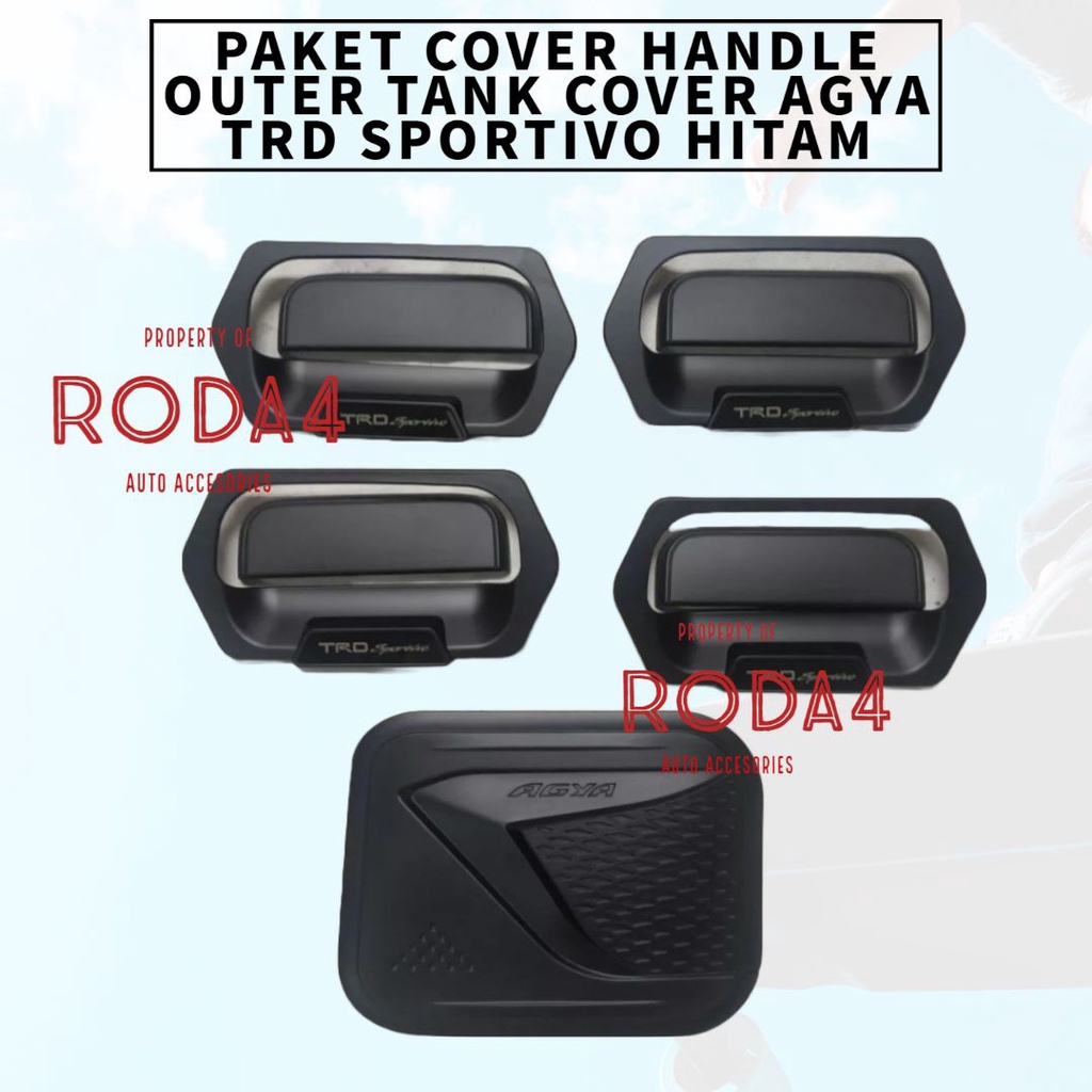 Paket Handle Outer Mangkok Tank Cover Mobil Agya Ayla Trd Sportivo 2022 2021 2020 2019 2018 2017 2016 2015 2014 Tutup Bensin Carbon Hitam