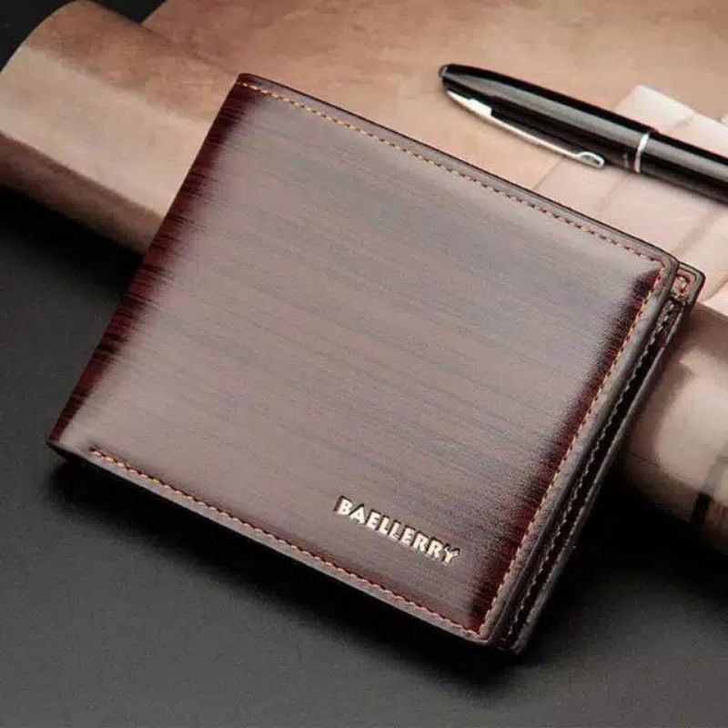 DOMPET PRIA- DOMPET BAELLERRY PRIA- DOMPET LIPAT KULIT KILAP IMPORT 6 SLOT KARTU