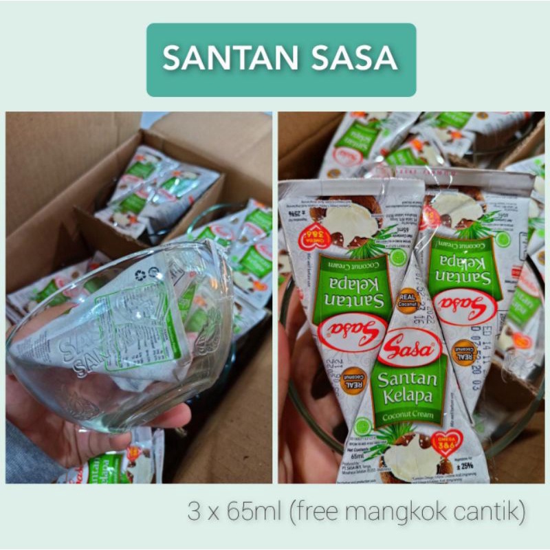 

santan Sasa1 paket 3 pcs bonus mangkok