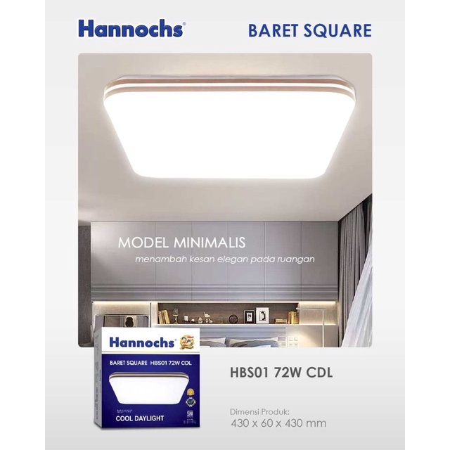 Jual Hannochs Downlight Led Baret Square Hbs W Watt Shopee