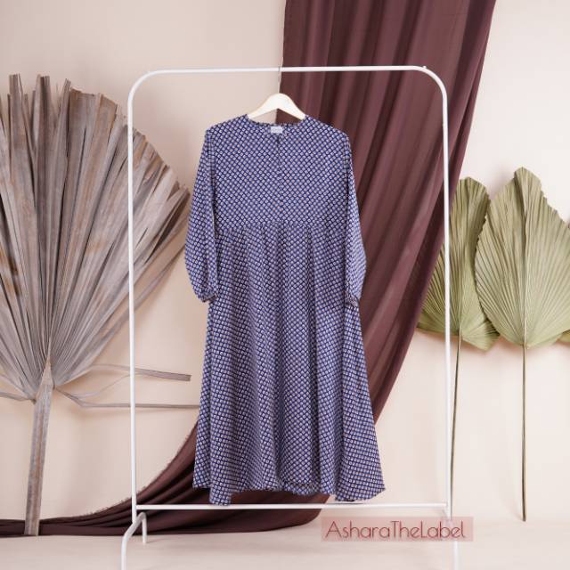 ASH Midi Dress - Blue Pattern