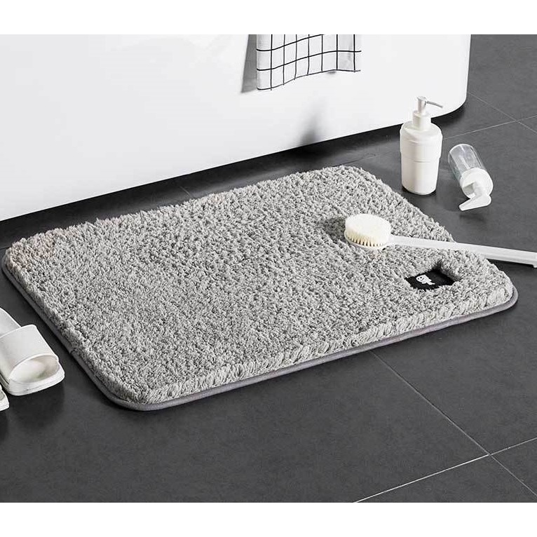 Keset Kaki Bulu Tebal Premium Microfiber Anti Slip 40 X 60 cm Serba Guna Floor Mat Persegi Kamar/Kamar Mandi/WC/Studio/Salon