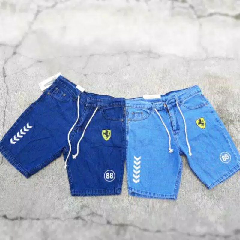 Celana jeans pendek pria Celana jeans pendek kolor pria