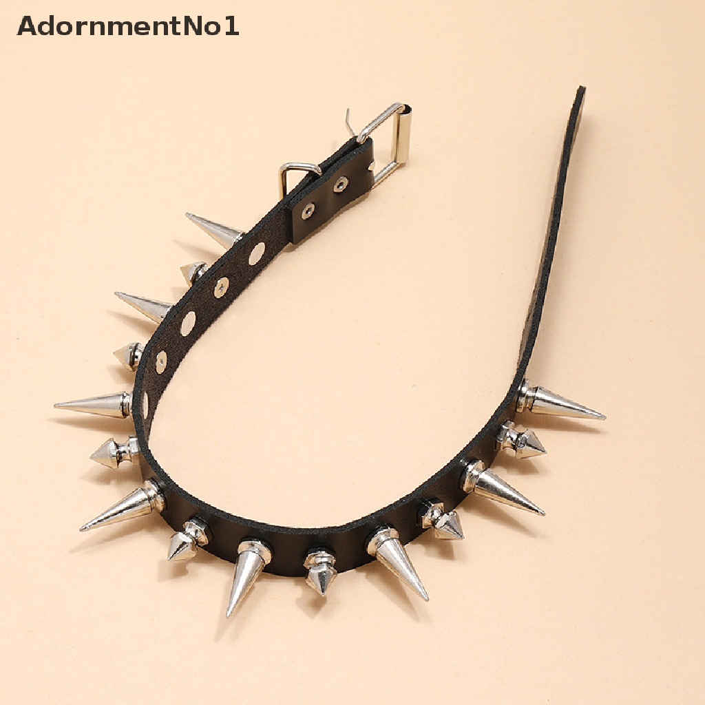 (AdornmentNo1) Kalung Choker Bahan Kulit Imitasi Model Punk / Gothik Untuk Wanita