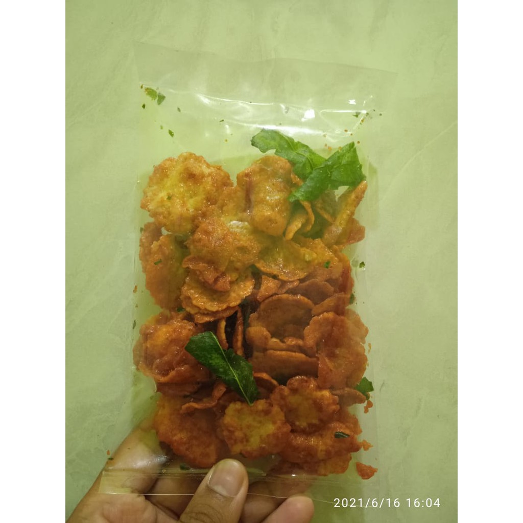 

Emping Melinjo Thailand Pedas Manis 100gr Tipis Super Renyah