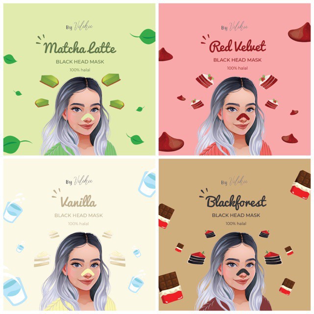 (FREE GIFT) MASKER KOMEDO GELATIN By VILCHIC 10GR