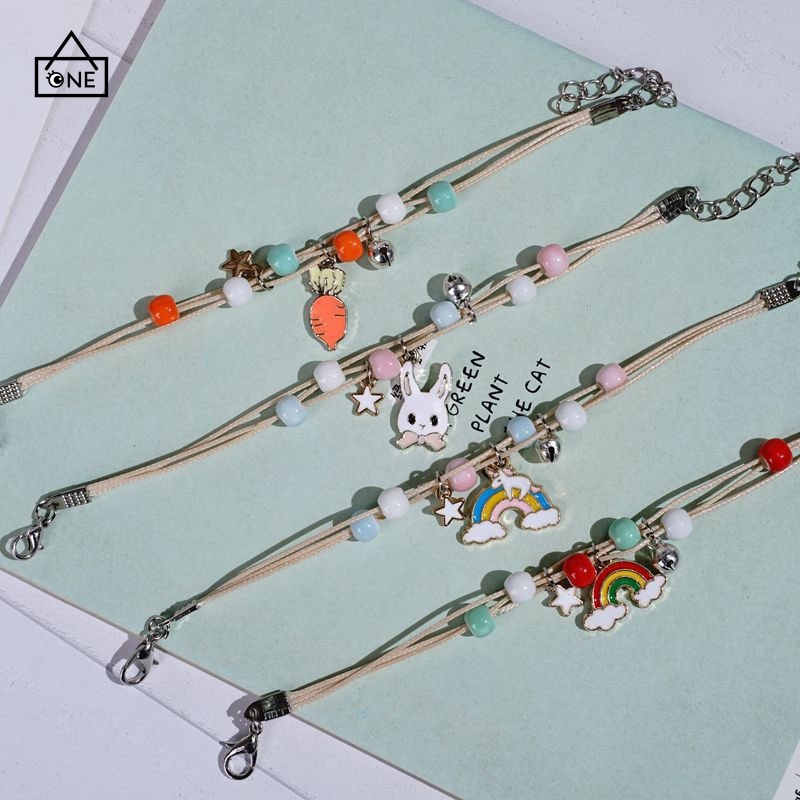 COD❤Daisy Gelang Gadis Kartun Manik Keramik Perhiasan  Mahasiswa Hadiah Ulang Tahun Gelang Fashion A one