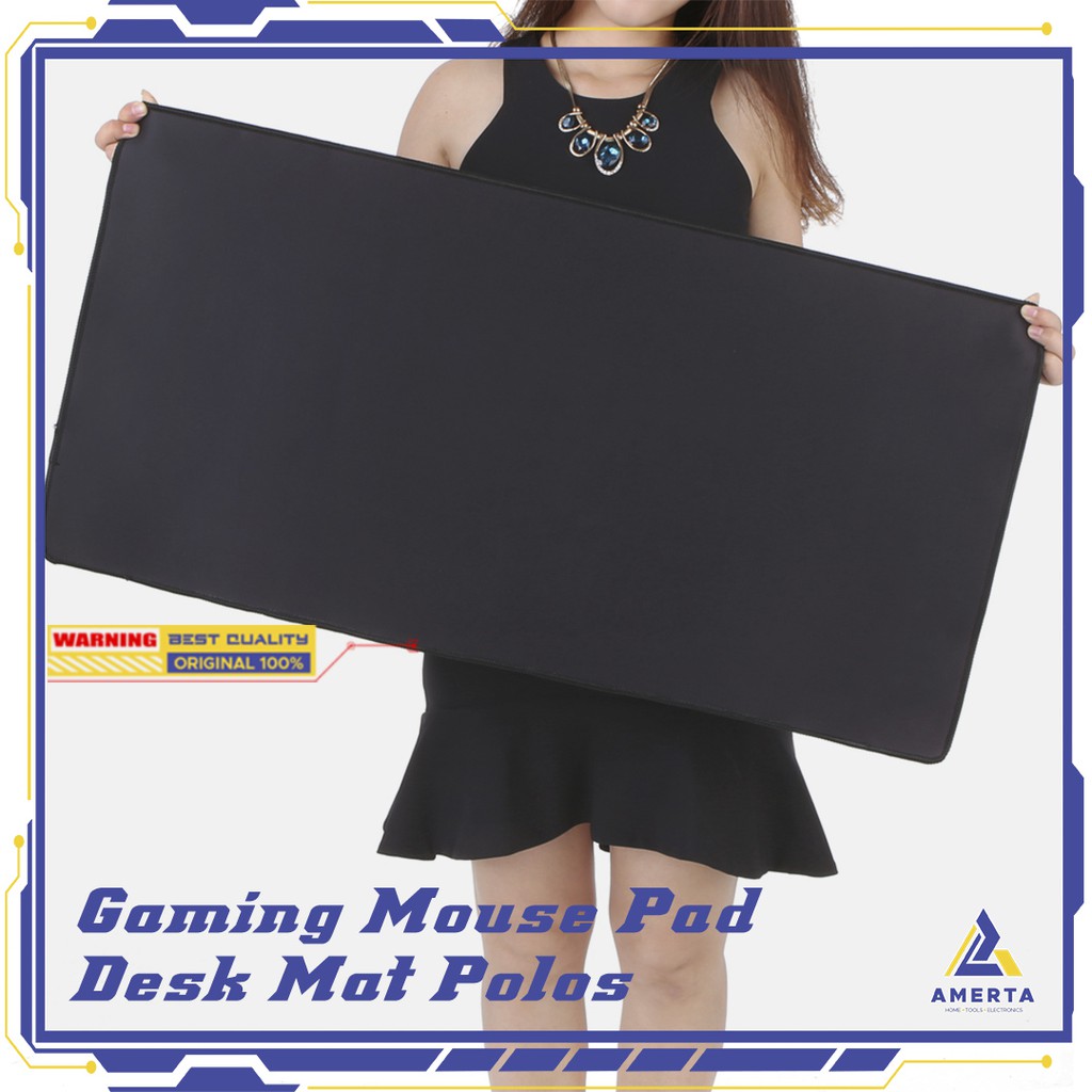 Gaming Mouse Pad XL Desk Mat Polos - Taffware - Black