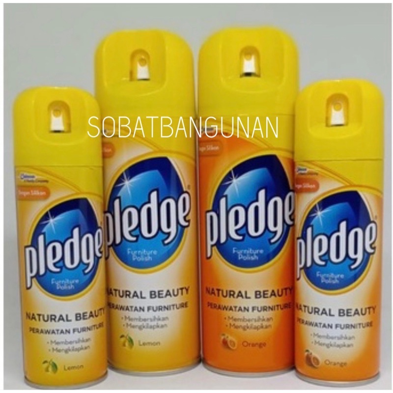 PEMBERSIH PENGKILAP LEMON PLEDGE SPRAY 350GR / ORANGE PLEDGE SPRAY 350GR