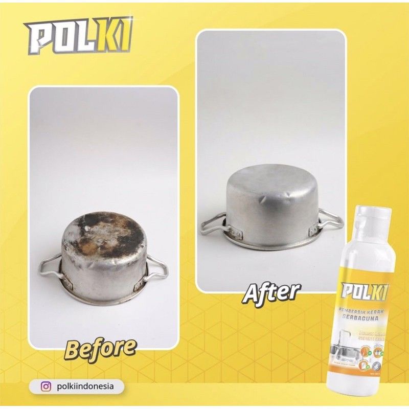 POLKI Pembersih Kerak Serbaguna / Kaca / Panci Stainless Steel / 100ml