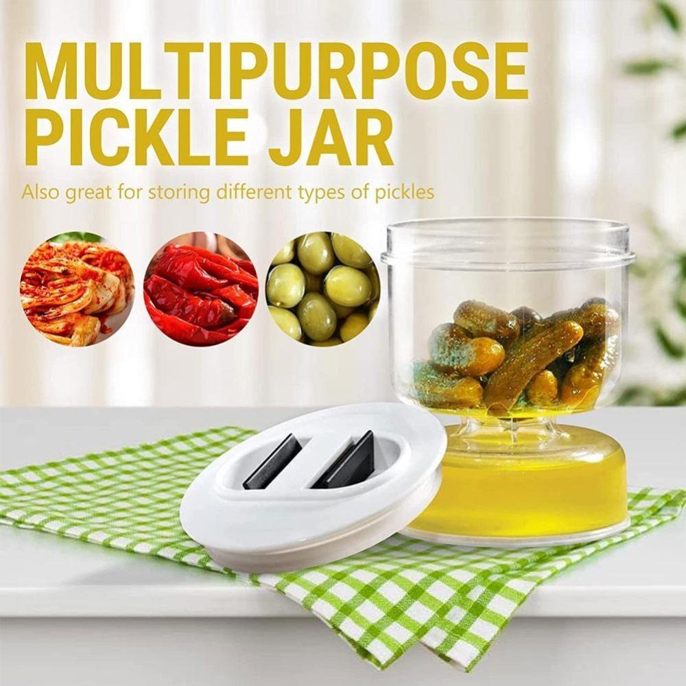 R-FLOWER Toples Acar Pemisahan Kering Alat Dapur Dengan Wadah Flip Penyimpanan Makanan Tangki Sayur Olives Container