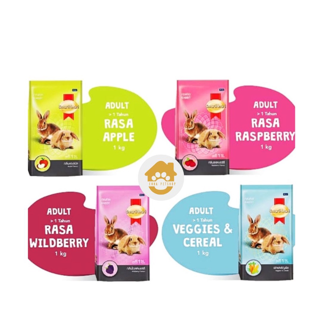 Smartheart Rabbit Food 1kg ( FRESHPACK ) - Makanan Kelinci, Pelet Kelinci