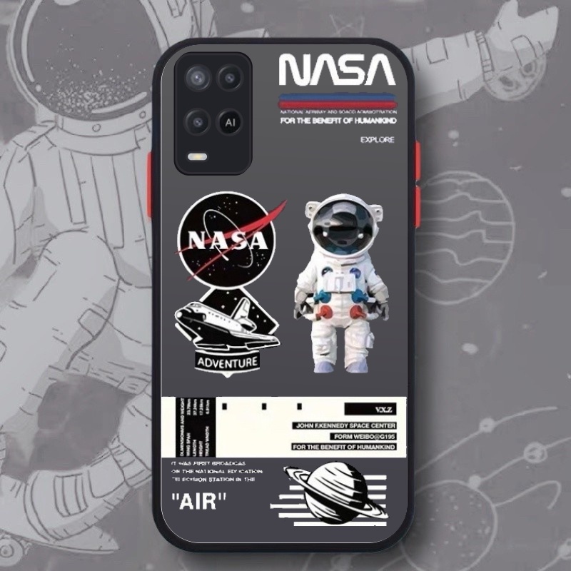 Case Oppo A3S A5 A15 A54 C11 C12 C15 C25 Narzo 20 Narzo 30A Casing Nasa Hybrid dove candy pelindung kamera