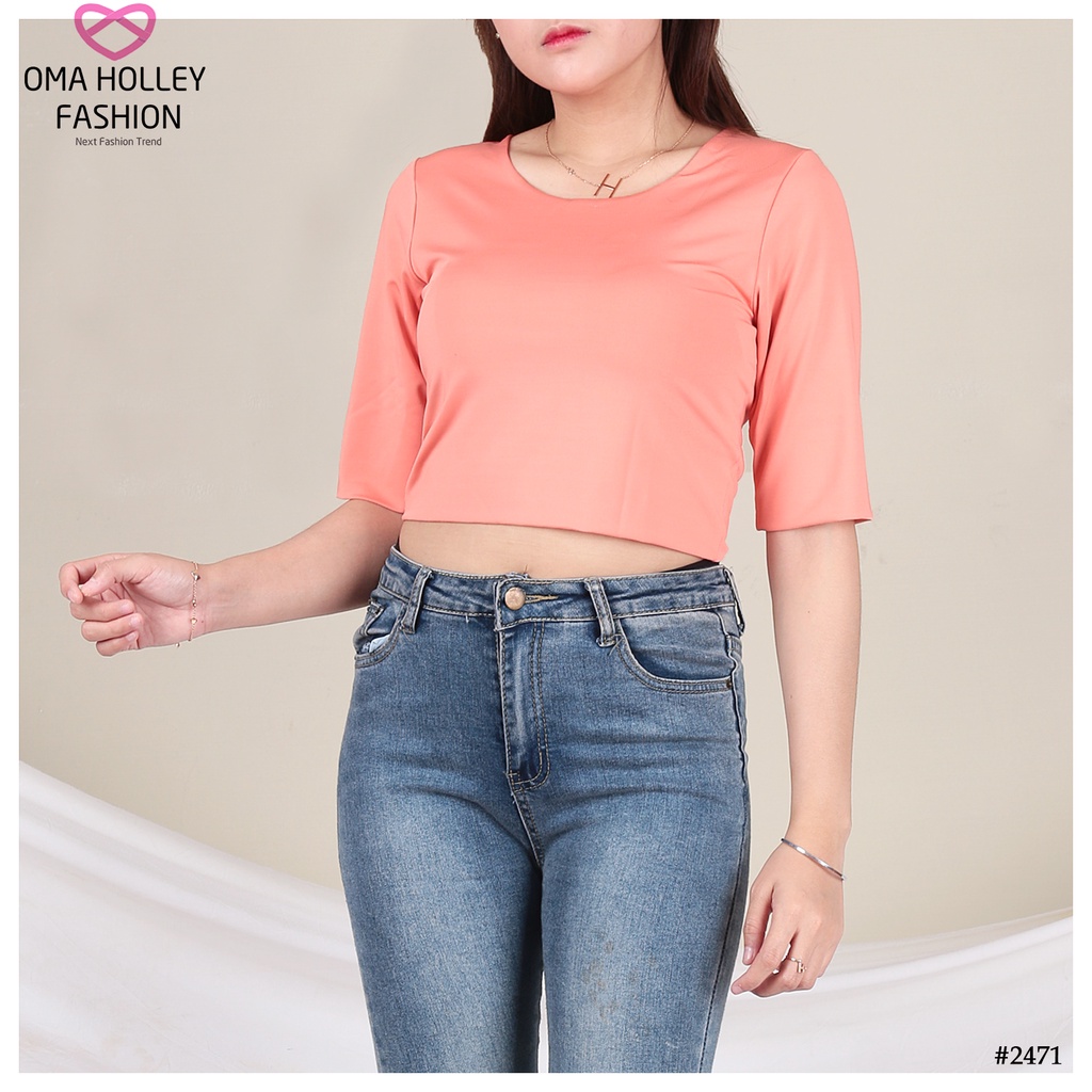 (COD) OH Fashion Kaos Crop Top Jessy #2471-00