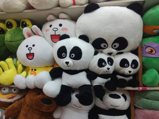 Bonek line panda soft lembut banget boneka panda kado ulang tahun beruang