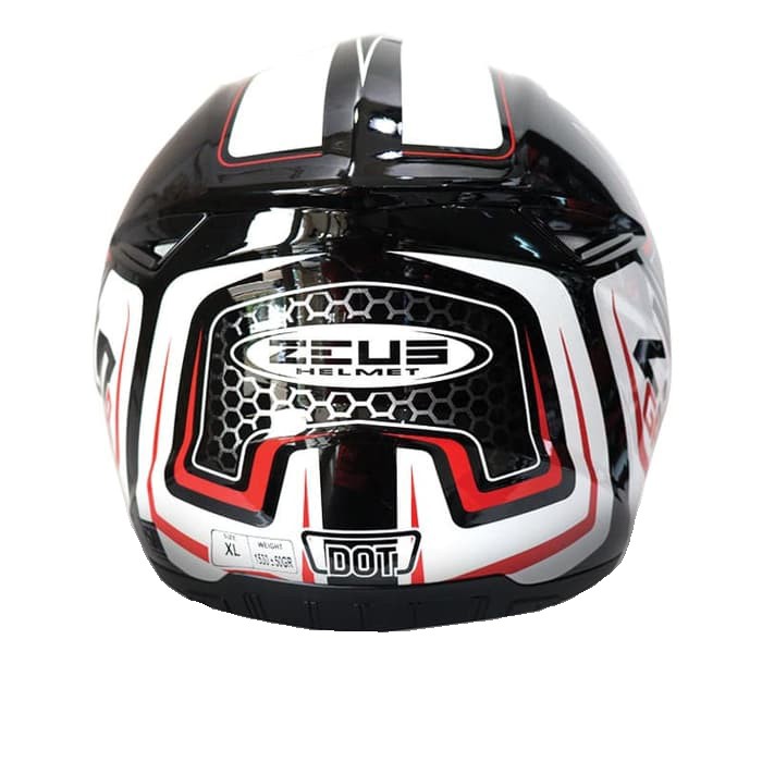 Helm Zeus ZS811 Black Glossy AL3 Red | Zeus ZS 811 Single Visor
