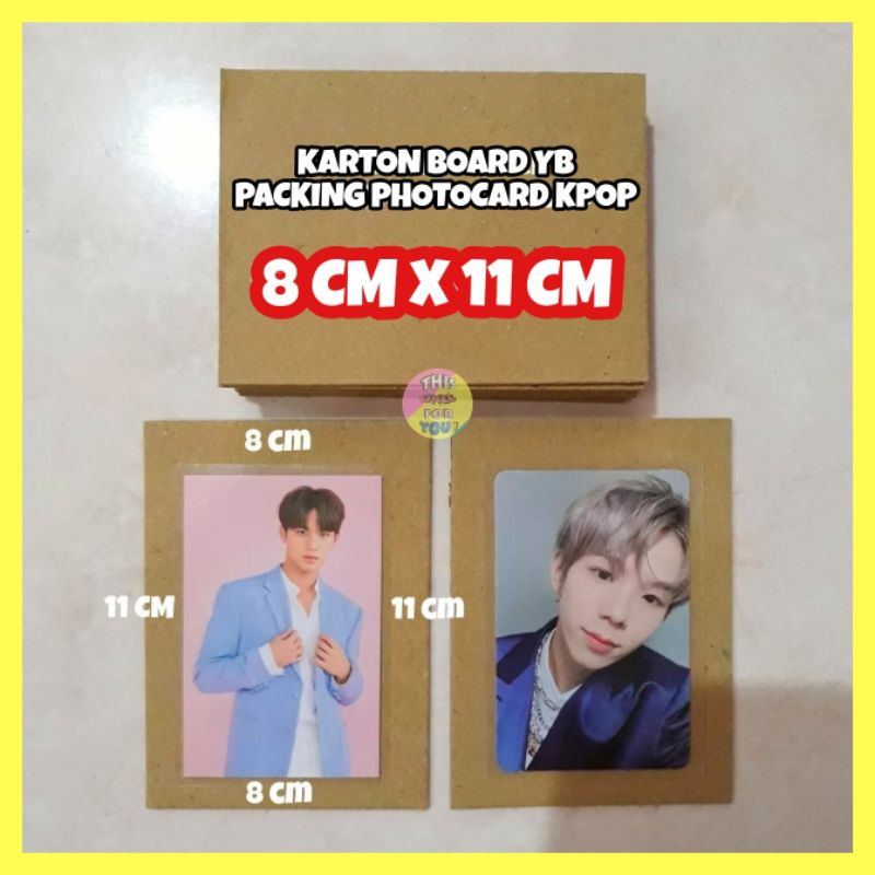 [READY] KARTON / CARTON / YELLOW BOARD 2MM PACKING PHOTOCARD TRADING CARD PC TC KPOP 8 CM X 11 CM TE
