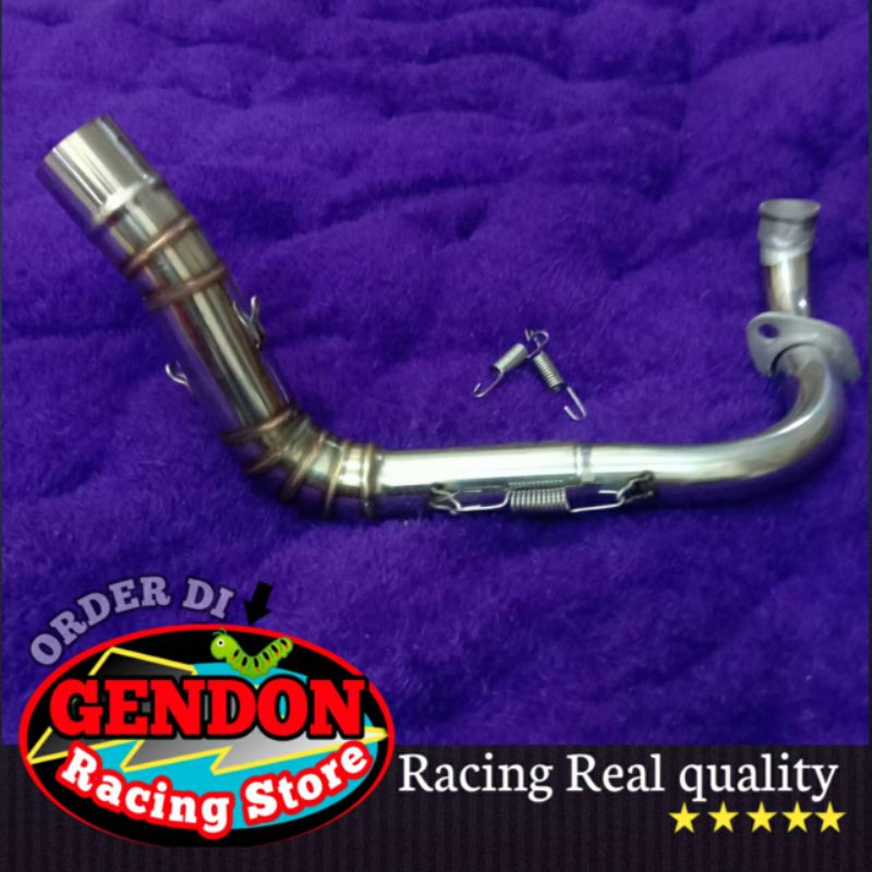 Leher Pipa Knalpot Beat fi / Karbu Samping ngacung Atas inlet 38 mm leheran Scoopy spacy samping nga