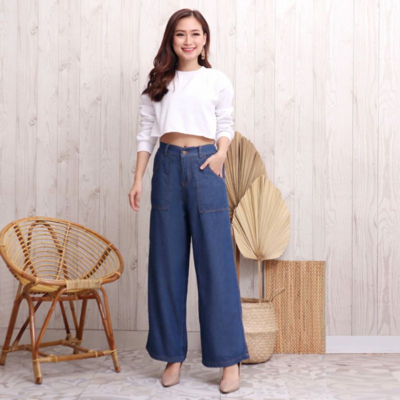 JN351 - CELANA KULOT JEANS WANITA NANA JEANS PANJANG WANITA CELANA JEANS PANJANG KEKINIAN MURAH