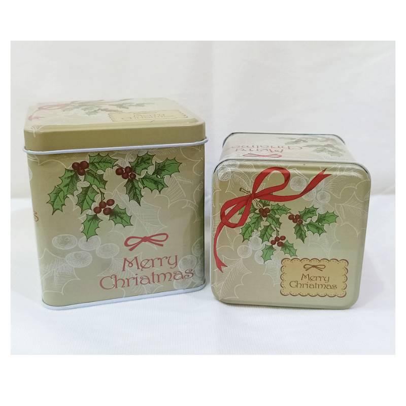 REJECT SALE!!! Christmas Season Tin Box Set / Kotak Kaleng Tempat Penyimpanan Hadiah Aksesoris Natal