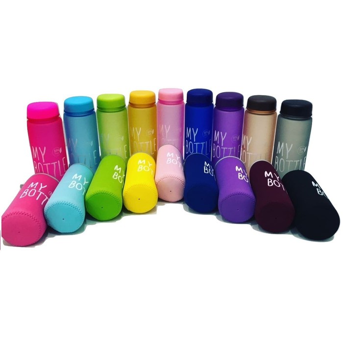 [1KILO ISI 10PCS FULL COLOR BENING] NEW Botol Minum My Bottle FULL COLOUR Free Pouch Busa