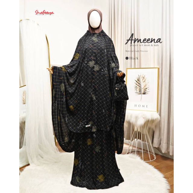 AMEENA PRAYER SET ORIGINAL SHAFEEYA / MUKENA RAYON / MUKENA TRAVEL / MUKENA SHAFEEYA / MUKENA  MURAH