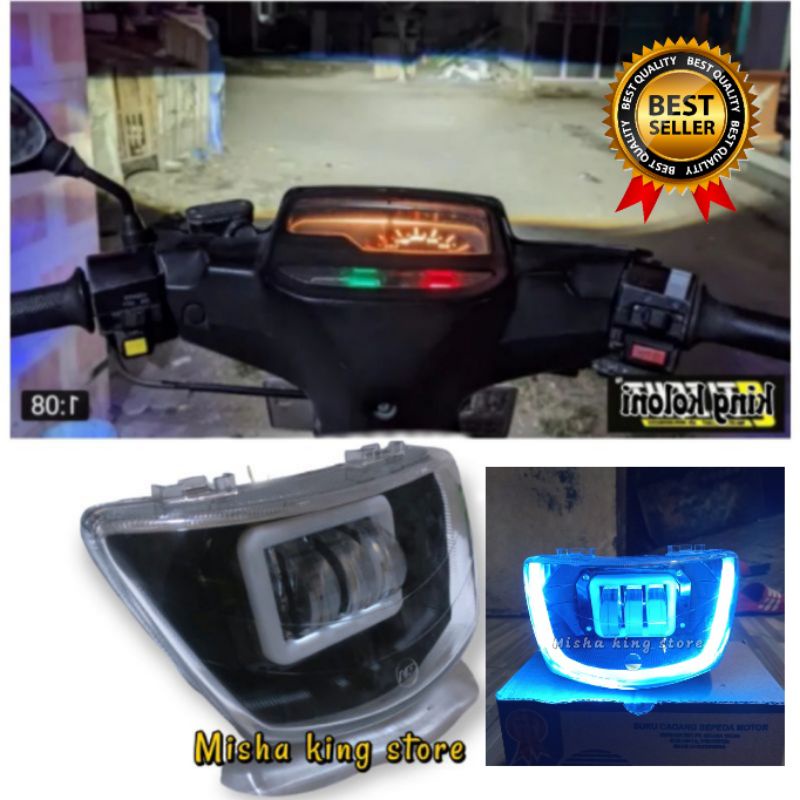 REFLEKTOR LAMPU DEPAN FIZR F1ZR FORCE1 VEGA LAMA VEGA R LED PROJI FIZR