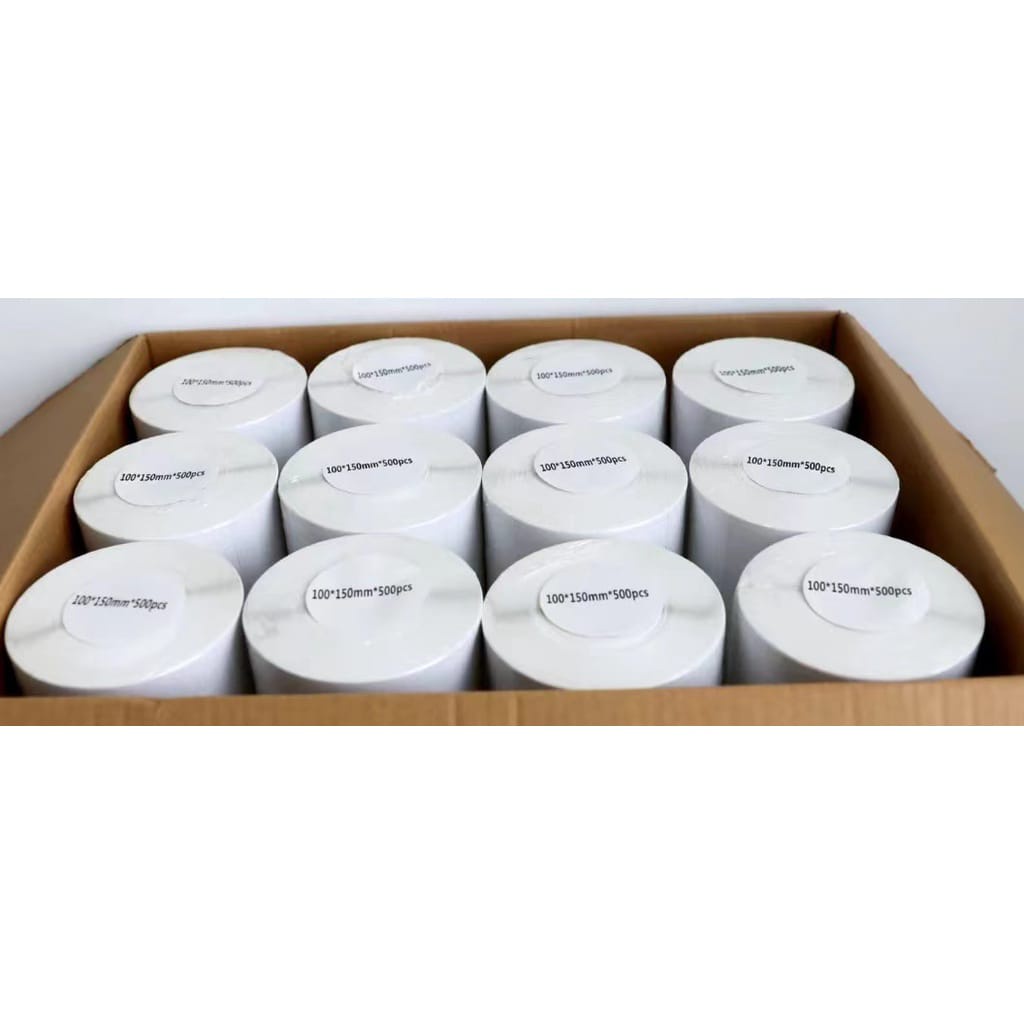 LABEL KERTAS THERMAL PRINTER A6 BARCODE 50X80MMX500PCS