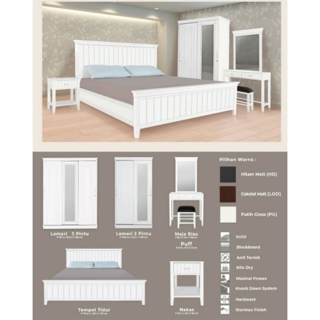 Lemari tempat tidur nakas meja rias