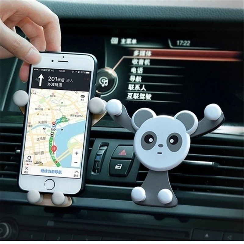 Car Phone Holder Outlet Ac Kartun Phone Holder Dekorasi Mobil Bingkai Navigasi Ponsel Onderdil Otomatis