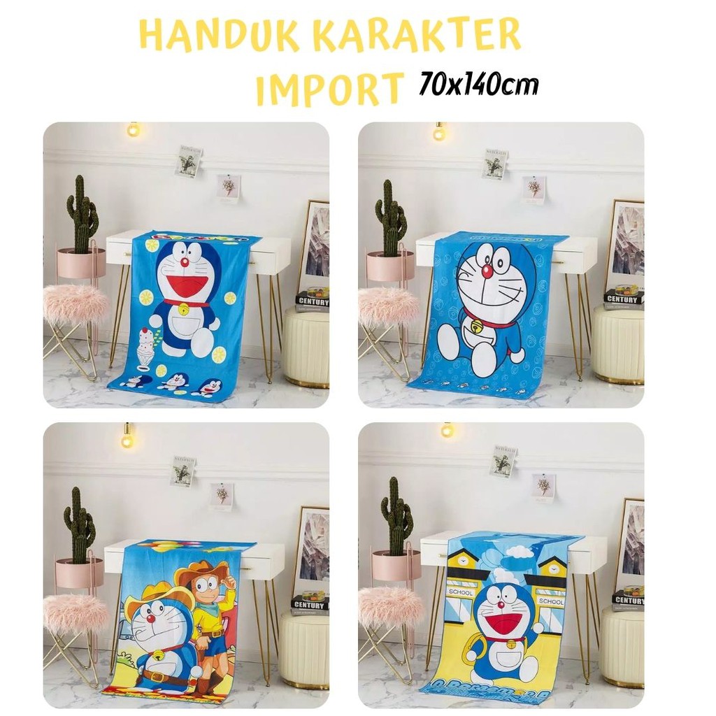 RC Handuk Mandi Karakter Handuk Anak/Handuk Microfiber Import Ukuran Jumbo70x140 Tebal Motif Lengkap