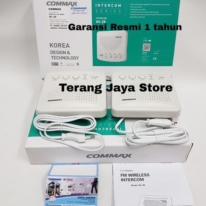 Intercom Commax WI-2B (2 Unit) Intercom Wireless Commax WI2B | Telepon Wireless