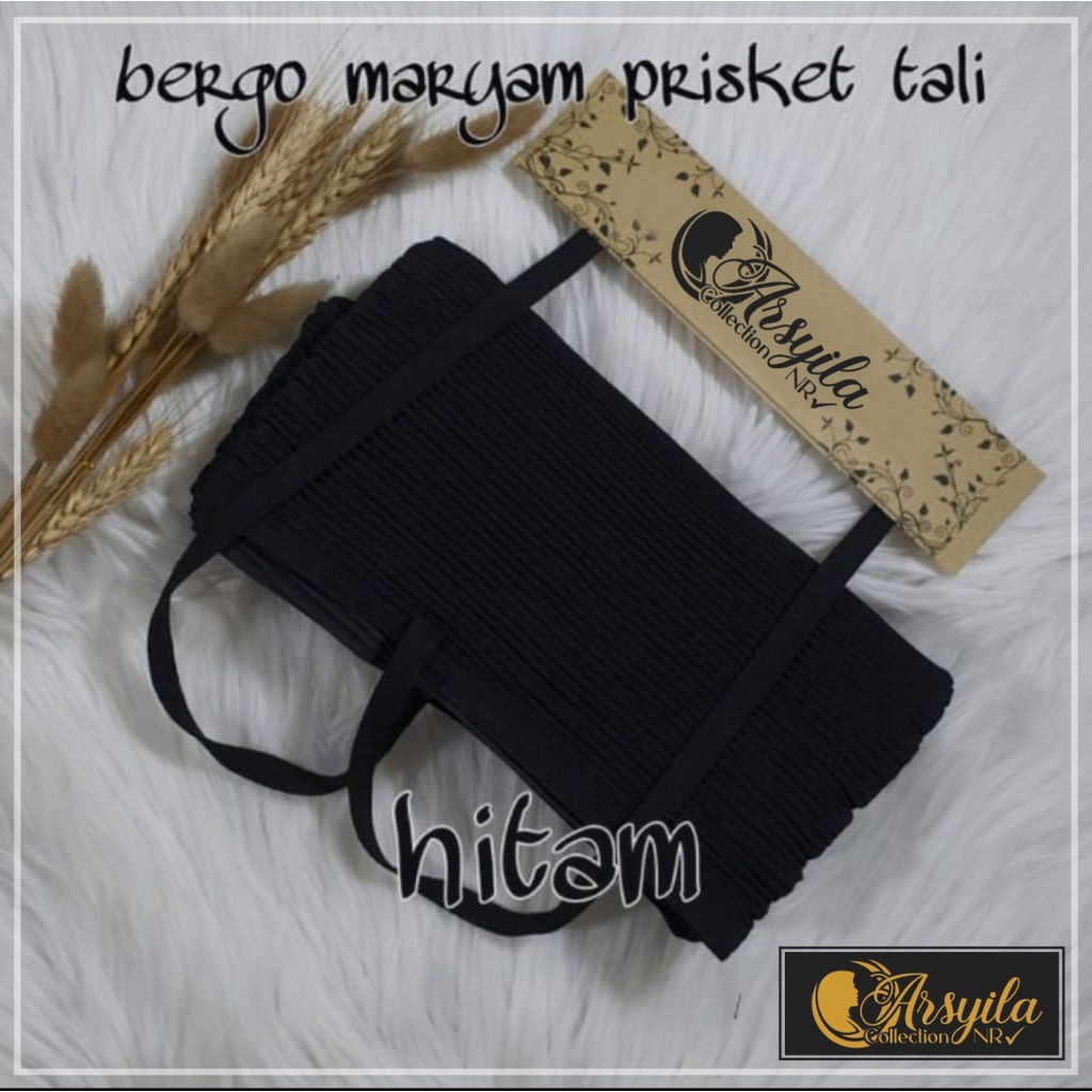 Jilbab instan plisket gesper uk depan 68 cm belakang 72 cm-3