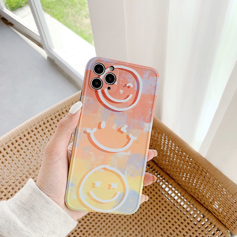 Smiley Pattern Silicone Phone Case For IPhone 12 7 8Plus SE X XS XR XSMAX 11 11pro 11promax 12 12promax