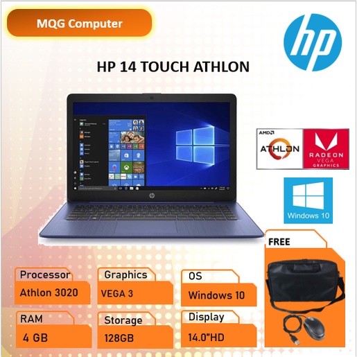 Jual Laptop HP 14 Touch Athlon 3020 4GB 128GB Vega3 Windows 10 14.0