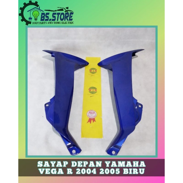 SAYAP LUAR YAMAHA VEGA R NEW 2006 2007 2008 BIRU | SAYAP DEPAN YAMAHA VEGA R NEW BIRU | TEBENG SAMPING 1 SET KANAN KIRI YAMAHA VEGA R NEW BIRU