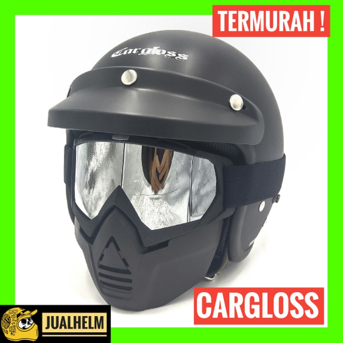 HELM CARGLOSS + GOOGLE MASK ( GOOGLE MASKER )