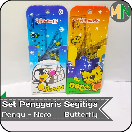 

Set Penggaris Segitiga Butterfly BT-550