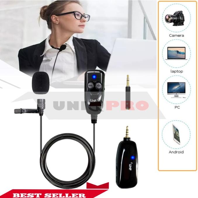 Microphone Mic Clip On Wireless N81 Vlog Smartphone Hp Podcast Zoom