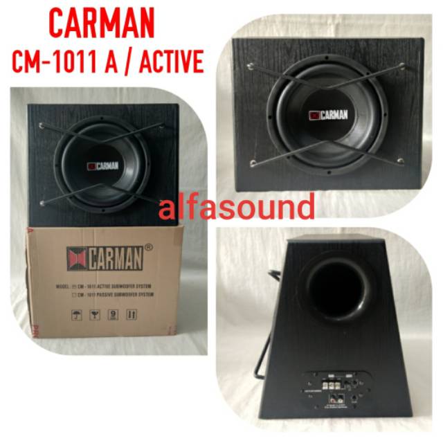Bassbox Subwoofer Aktif Mobil 10 Inch CARMAN CM 1011 Sub Woofer Active