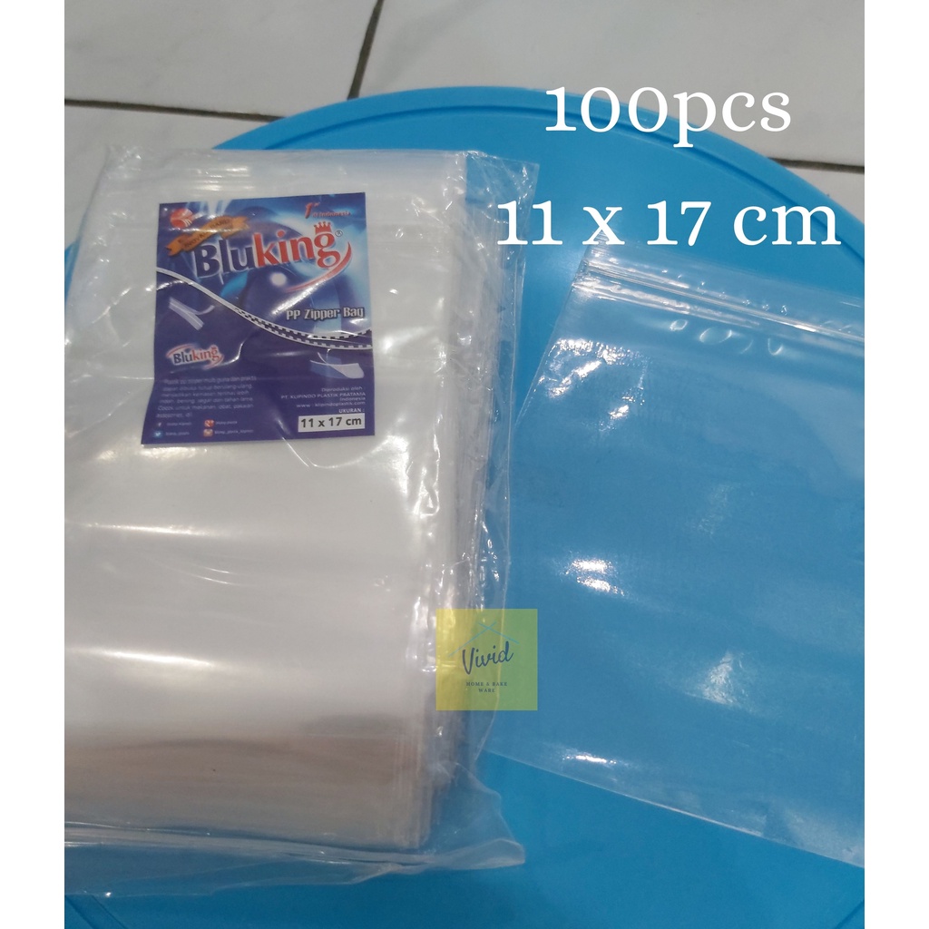 BLUKING Klip PP 11 x 17 CM - Kantong Plastik Klip Sealer Bening (100 pcs)