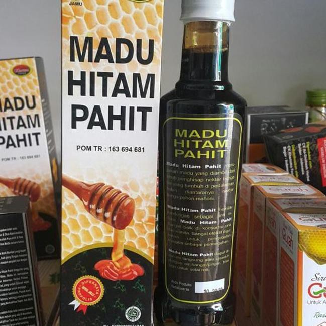 

X6Y9 Madu Hitam Pahit Pum 500gr - plus + Trigona + Royal Jelly T8I