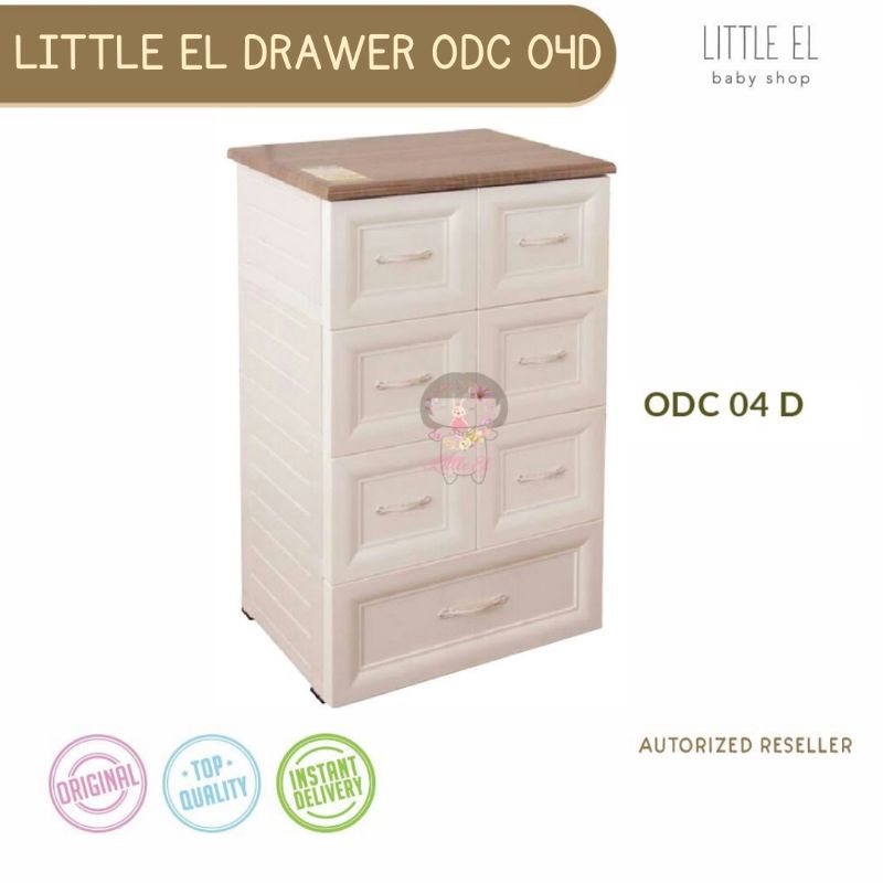 Little El Drawer - Olymplast ODC 04D  Lemari Plastik - Drawer Baju Bayi dan Anak - Lemari Bayi