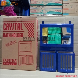 Rak Gantung dinding Tempel Kaca Kamar Mandi Bath Holder Plastik Snow BATH HOLDER TABITHA RAK PERLENGKAPAN MANDI