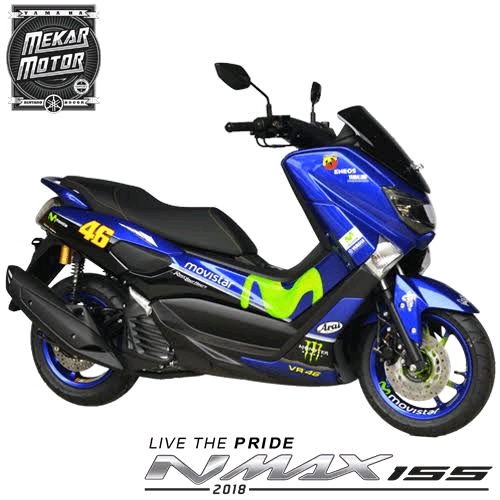Stiker DECAL NMAX MOVISTAR pullbody costum variasi asesories motor yamaha nmax