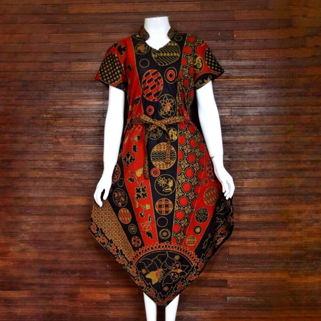 LANGITJUA BAJU BATIK KONDANGAN WANITA| DRESS BATIK LENGAN PENDEK BUSUI FRIENDLY