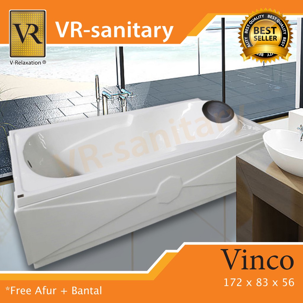 VR Bathtub Standing Vinco + Whirlpool Jacuzzi