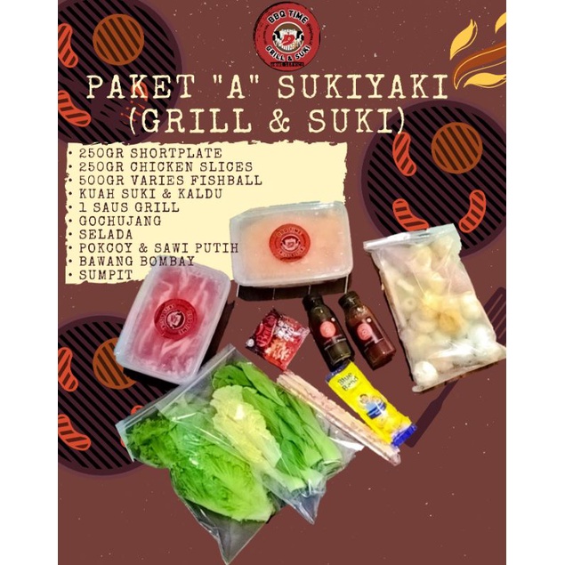 

Paket "A" Sukiyaki (grill & Suki)